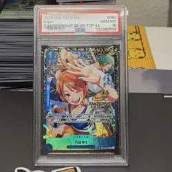 2025 ONE PIECE PROMOS CHAMPIONSHIP 25-26-TOP 64 #050 NAMI PSA 10 - Image 1