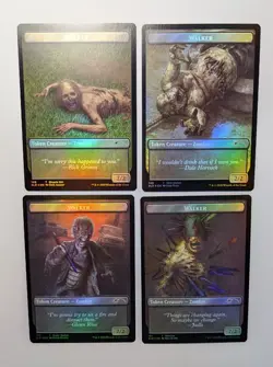 4 Walker Zombie Token (Double Sided) ✨Foil NM✨ Secret Lair Drop The Walking Dead - Image 1