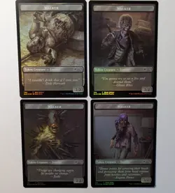 4 Walker Zombie Token (Double Sided) ✨Foil NM✨ Secret Lair Drop The Walking Dead - Image 2