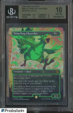 2025 MTG Final Fantasy EN Neon Ink Green 0551d Traveling Chocobo BGS 10 PRISTINE - Image 1