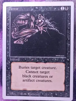 Terror Common Revised Edition Magic: The Gathering Moderately Played - Image 1