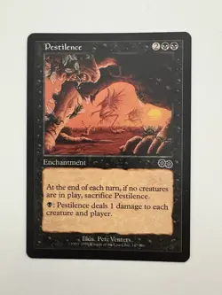 Pestilence MTG Magic the Gathering Card LP Lightly Played USG - Image 1