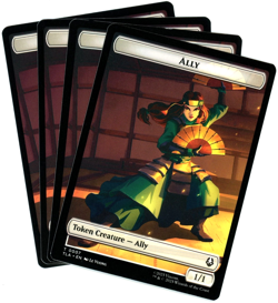 x4 Ally 0007 / Clue 0018 Double-Sided Token Avatar: The Last Airbender NM/M MTG - Image 1
