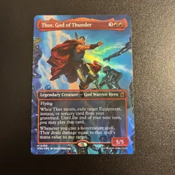 Thor, God of Thunder Borderless #338 MSH Marvel Super Heroes Foil MTG NM - Image 1
