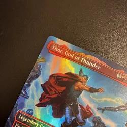 Thor, God of Thunder Borderless #338 MSH Marvel Super Heroes Foil MTG NM - Image 3
