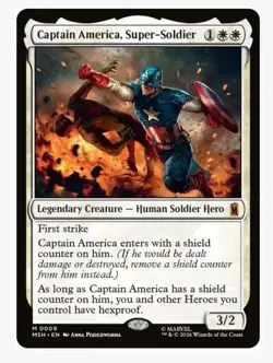 1x MTG Captain America, Super-Soldier - Marvel Super Heroes Mythic! NM Mint - Image 1