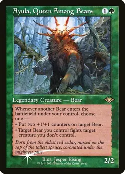 1x Ayula, Queen Among Bears - Foil - Retro Frame MTG - Modern Horizons - Light P - Image 1