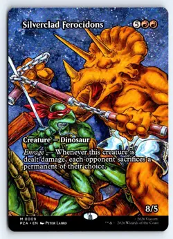 Silverclad Ferocidons (Borderless) 9 Teenage Mutant Ninja Turtles Magic NM - Image 1