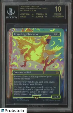 MTG Final Fantasy #0551a Traveling Chocobo Noen Ink Yellow BGS 10 BLACK LABEL - Image 1
