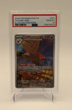Pokemon TCG Talonflame Illustration Rare 091/088 PSA 10 Gem Mint - Image 1