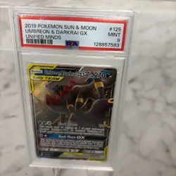 Umbreon & Darkrai GX - 125/236 PSA 9 Unified Minds Ultra Rare Pokemon - MINT - Image 1