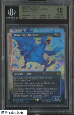 2025 MTG Final Fantasy EN Neon Ink Blue #0551c Traveling Chocobo BGS 10 PRISTINE - Image 1