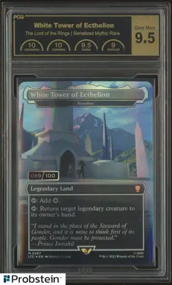 2023 Magic The Gathering LOTR Serialized Mythic White Tower of Ecthelion PCG 9.5 - Image 1