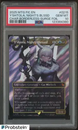 2025 MTG Final Fantasy Borderless Surge Foil 215 Y'shtola Night's Blessed PSA 10 - Image 1