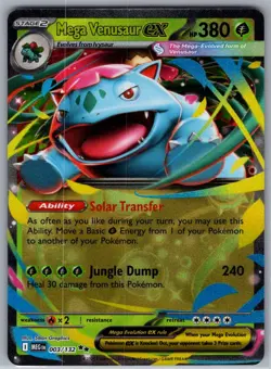2025 Mega Venusaur ex 003/132 Pokemon Mega Evolution Double Rare - Image 1