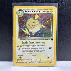 Pokemon Dark Raichu Holo Card Team Rocket Secret Rare 83/82 LP - Image 1
