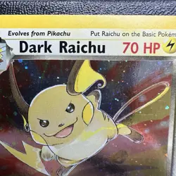 Pokemon Dark Raichu Holo Card Team Rocket Secret Rare 83/82 LP - Image 3