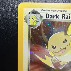 Pokemon Dark Raichu Holo Card Team Rocket Secret Rare 83/82 LP - Image 4