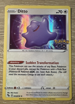 Pokemon GO - DITTO - 053/078 - Holo Rare - BOGO HALF OFF - Image 1