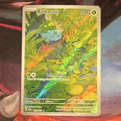 Pokemon TCG Bulbasaur 166/165 Illustration Rare Full Art Holo SV151 Eng - Image 1