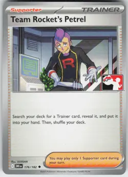 Team Rocket's Petrel 176/182 Uncommon Prize Pack Series Cards Pokemon Near Mint - Image 1