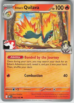 Ethan's Quilava 033/182 Common Prize Pack Series Cards Pokemon Near Mint - Image 1