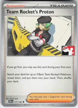 Team Rocket's Proton 177/182 Uncommon Prize Pack Series Cards Pokemon Near Mint - Image 1