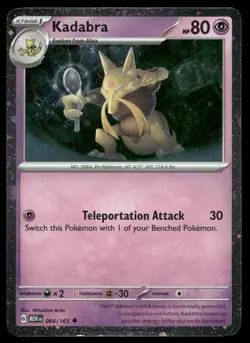 Kadabra 064/165 COSMO Holo P Miscellaneous Cards & Products Pokemon NM - Image 1