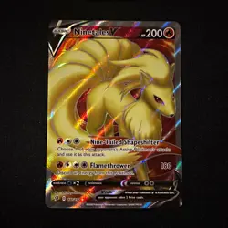 Pokemon TCG Ninetales V 177/192 Swsh02 Rebel Clash Full Art Holo UR - Eng - Image 1
