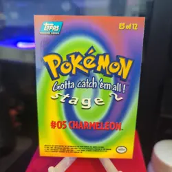1999 Topps Pokemon The First Movie #E5 of 12 Charmeleon (Evolution) Blue Logo LP - Image 2