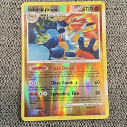 Pokemon TCG Infernape Reverse Holo Rare Card 3/100 Stormfront 2008 Vintage - Image 1