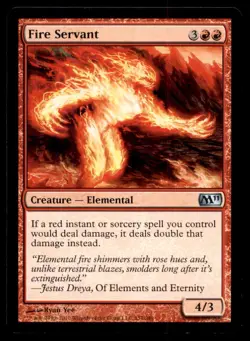 MTG Fire Servant LP Light Play Magic 2011 [1112] - Image 1