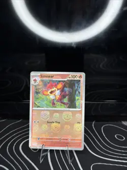 Simisear (Master Ball Pattern) 015/086 Near Mint Holo White Flare Pokemon - Image 1