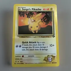 Lt. Surge's Pikachu 84/132 - Gym Challenge - Regular Pokemon Card NM - Image 1