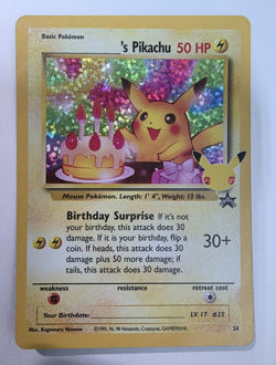 Pokemon TCG ______'s Pikachu 24/53 Celebrations Classic Collection Holo Promo - Image 1