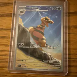 Krokorok 136/086 SV: Black Bolt Illustration Rare Holo IR Pokemon - Image 1