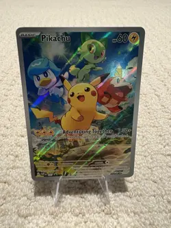 Pokemon Pikachu TCG Illustration Paldea Evolved ETB Promo - Image 1