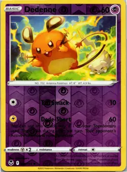 Dedenne 085/195 Uncommon Silver Tempest Pokemon Reverse Holo Near Mint - Image 1
