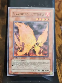 Blazewing Butterfly - 1st Edition - Yugioh Fire Monster - Vintage - Image 1
