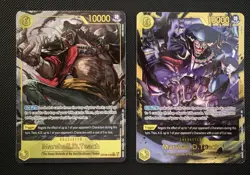 Bandai One Piece OP16 Marshall D. Teach OP16-119 SEC and alt art 2-Card Lot - Image 1