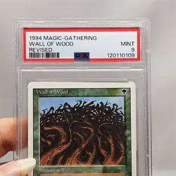 MTG - Revised - Wall of Wood - Graded - PSA 9 - Image 3