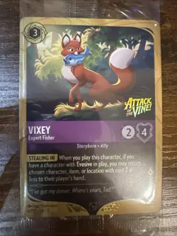 Disney Lorcana Vixey Expert Fisher Prerelease Promo Attack Of The Vine! 4/PD1 - Image 1