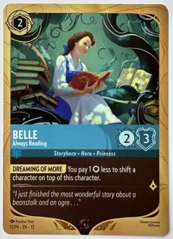 2026 Disney Lorcana Belle Promo #13/P4 Foil Always Reading Attack of the Vine! - Image 1