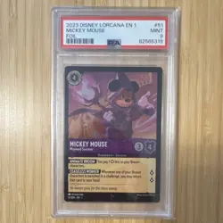 Ravensburger Disney Lorcana Mickey Mouse Wayward Sorcerer 51/204 Cold Foil PSA 9 - Image 1