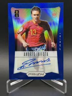2026 Panini Prizm FIFA World Cup - Andres Iniesta - Blue Autograph /25 #12-AI - Image 1