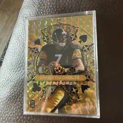 Wild Card 2024 5 Card Draw Stacked Deck Ben Roethlisberger 1/1 Queen of Clubs - Image 1