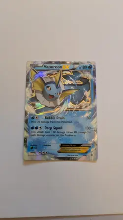 Pokemon TCG Vaporeon-EX Holo Rare Card Generations 24/83 Light to Moderate Play - Image 1