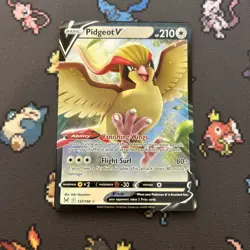 Pidgeot V 137/196 NM -Ultra Rare Pokemon Card- Lost Origins (9q) - Image 1