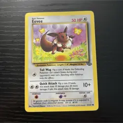 Pokemon WOTC Eevee JungleRegular 50 HP Common Card 51/64 Eng 1999 - Image 1