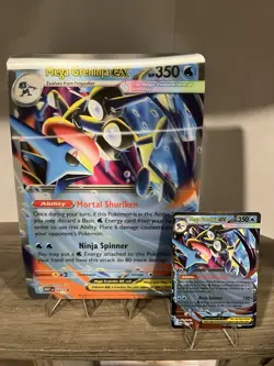 Mega Greninja ex Promo 081 + Jumbo Card Pokemon Chaos Rising Box Fresh NM/M - Image 1